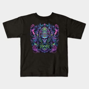 Psychedelic Abstract Art featuring Enigmatic Abstract Monsters Kids T-Shirt